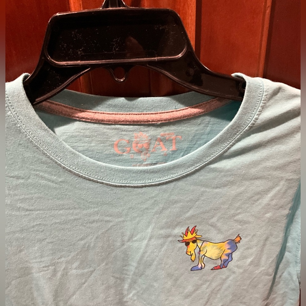 Goat Turquoise Graphic T-Shirt Size Medium - Picture 3 of 8